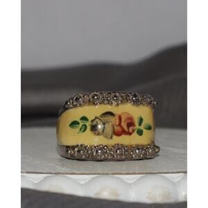 ESPO Sterling Silver Enamel Ring 12.42G / Sz 6